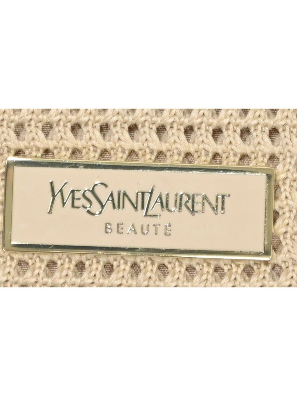 YSL Beauty Makeup Woven Pouch in Beige - Picture 2 of 5